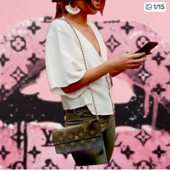 Louis Vuitton Handbags - EGA Louis Vuitton Monogram Portefeiulle Sarah Long Bifold Wallet Brown/converted